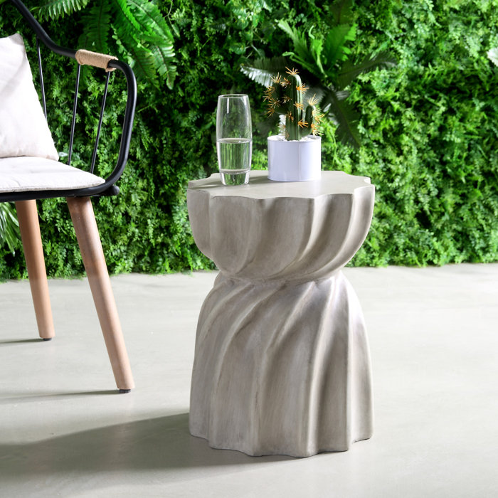 Williston Rempe Stone/Concrete Side Table & Reviews Wayfair